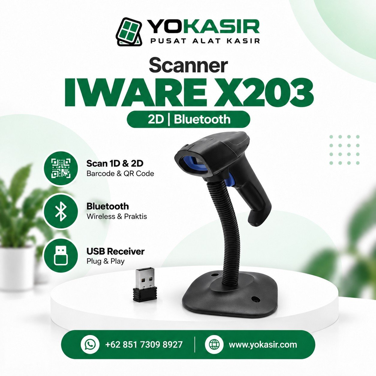 SCANNER IWARE X203 2D BLUETOOTH