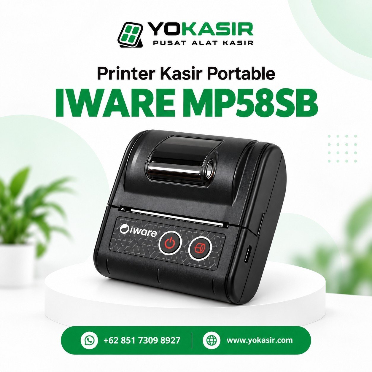 PRINTER THERMAL PORTABLE 58MM IWARE MP58SB